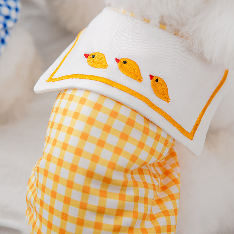 Gingham Ruffle Pet Shirt – Checkered Dog Shirt