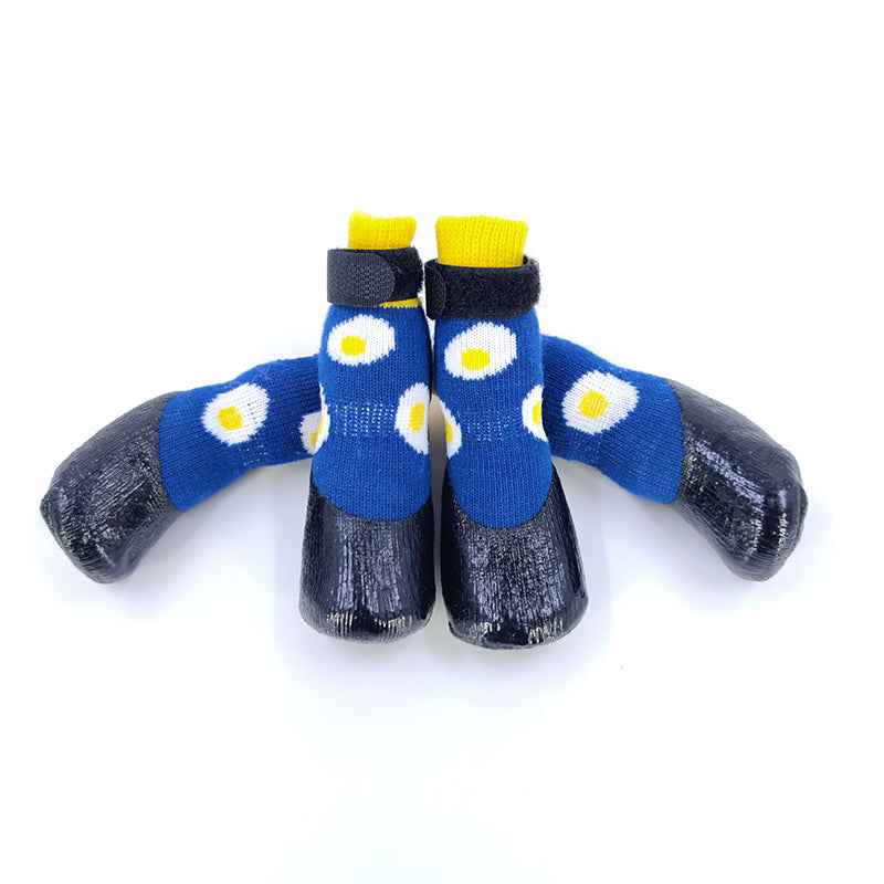 Non-Slip Dog Paw Socks – Cotton & Rubber Grip Socks