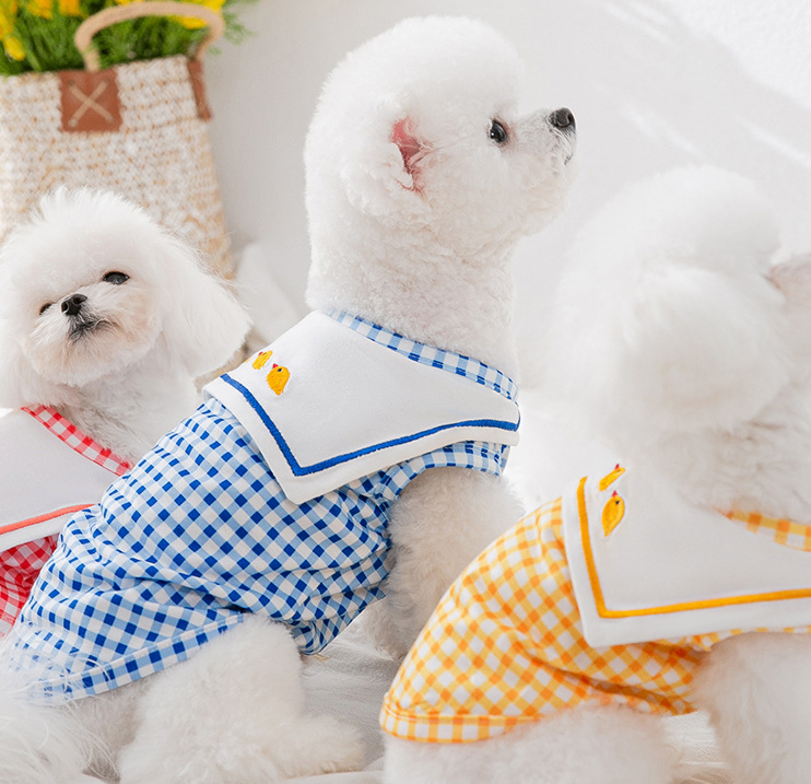 Gingham Ruffle Pet Shirt – Checkered Dog Shirt
