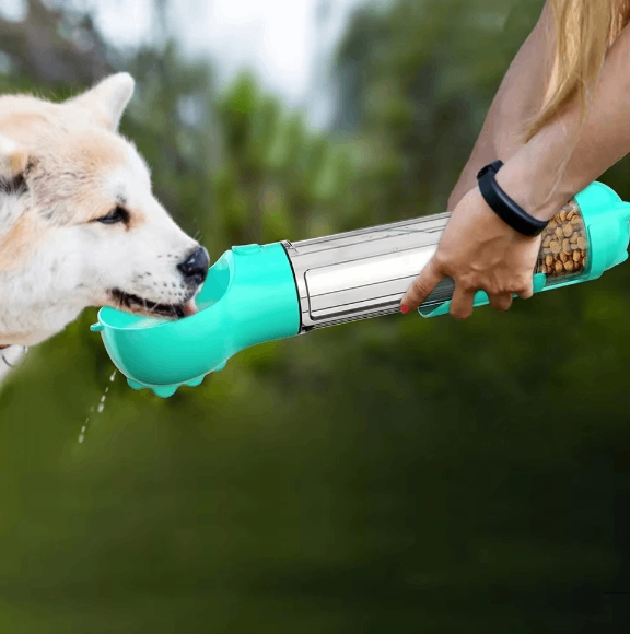 3-in-1 Portable Dog Water Bottle & Food Container