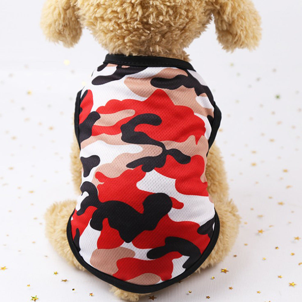 Camouflage Mesh Dog Vest – Lightweight Camo Sleeveless Vest
