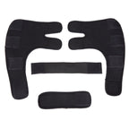Dog Leg Support Sleeve – set of black protective gear components on a white background