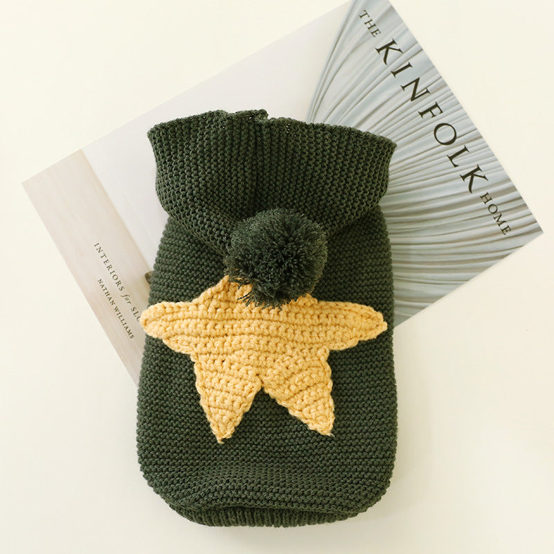 Star Knit Pet Sweater – Cozy Star Pattern Pullover