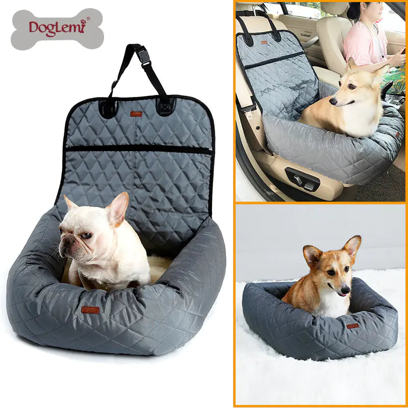 Cushioned Dog Car Seat Bed