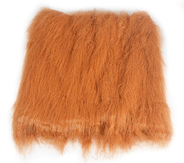 Lion Mane Dog Costume – fluffy orange lion mane costume on a white background