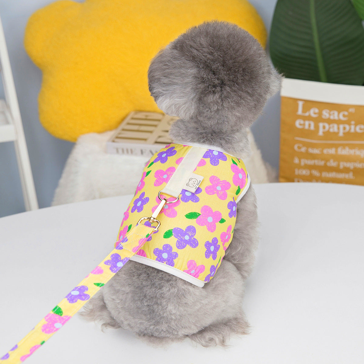 Floral Dog Harness & Leash – Flower Print Walking Set